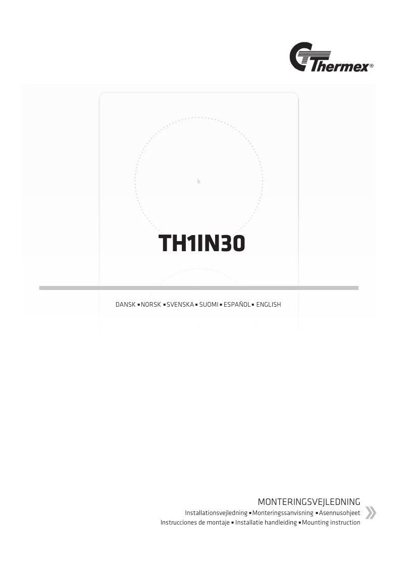 Page 1 de la notice Manuel utilisateur Thermex TH1IN30