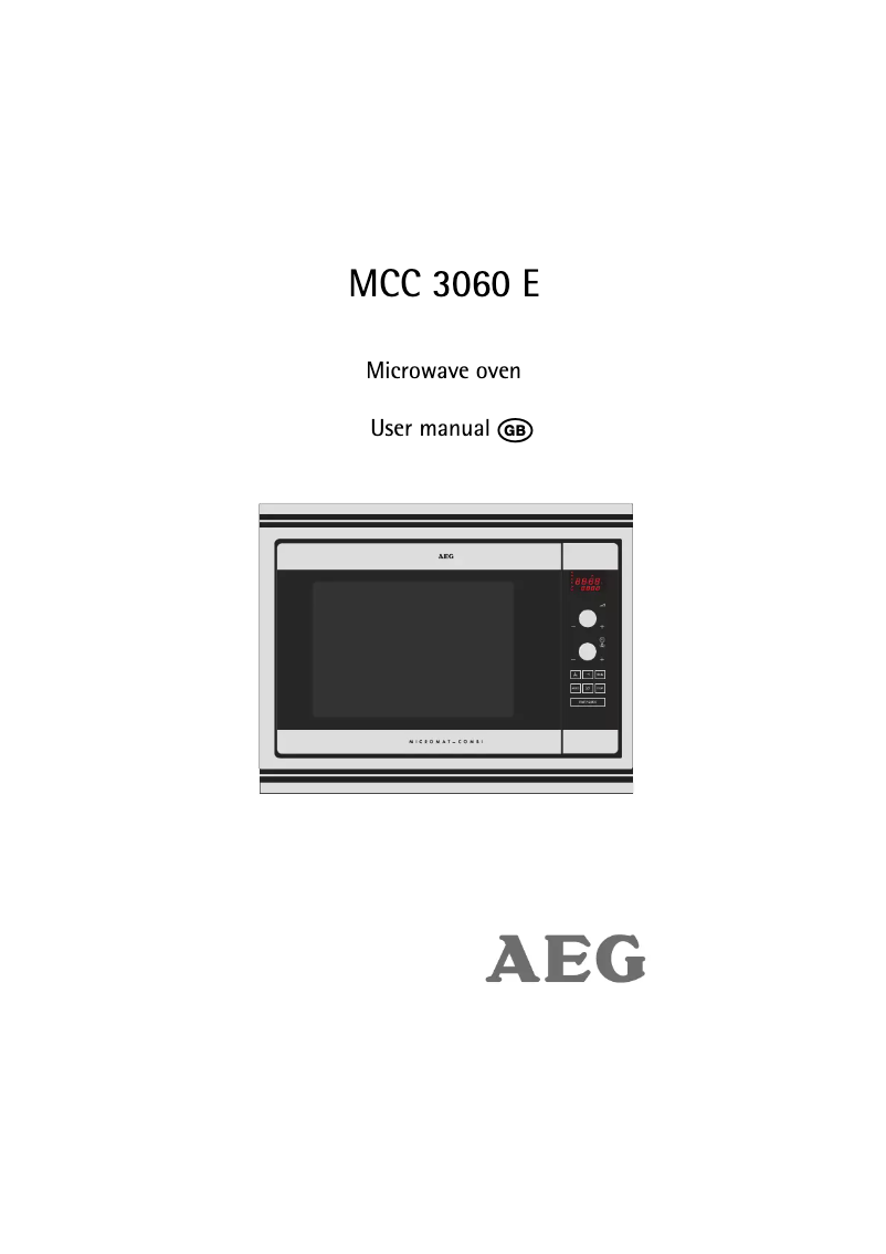 Image de la première page du manuel de l'appareil MCC3060EA