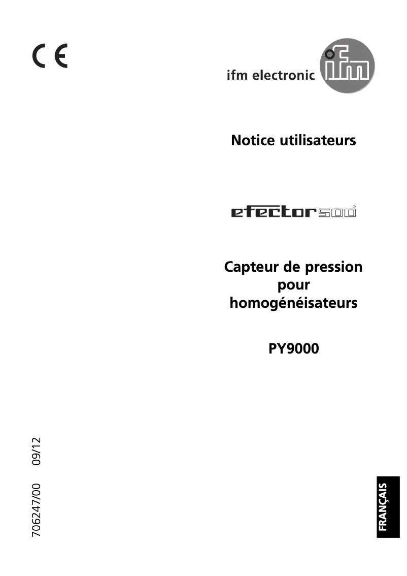 Image de la première page du manuel de l'appareil PY9000