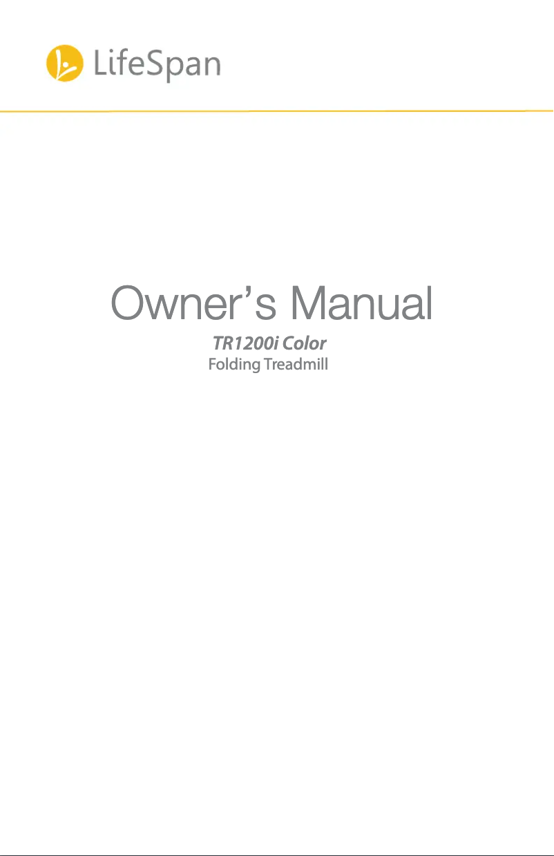 Page 1 de la notice Manuel utilisateur LifeSpan TR1200iT