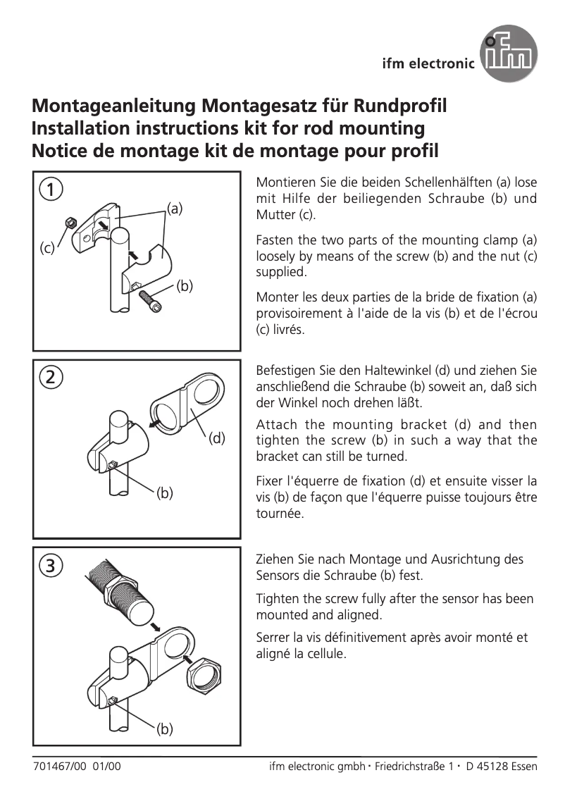 Page 1 de la notice Manuel utilisateur IFM E20859