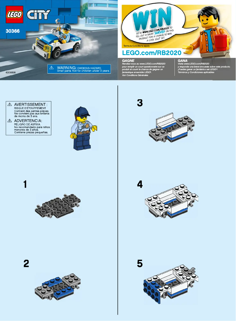Page n°1 - Manuel utilisateur Lego City 30366