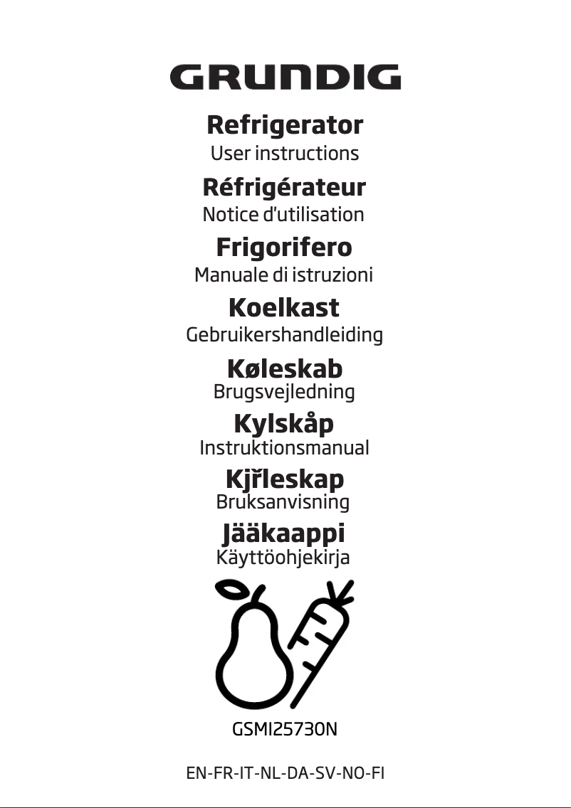 Page 1 de la notice Manuel utilisateur Grundig GSMI 25730 N