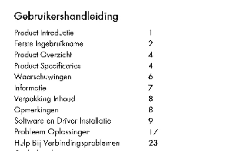 Page 1 de la notice Manuel utilisateur Wolfgang Webstick AT-W72S