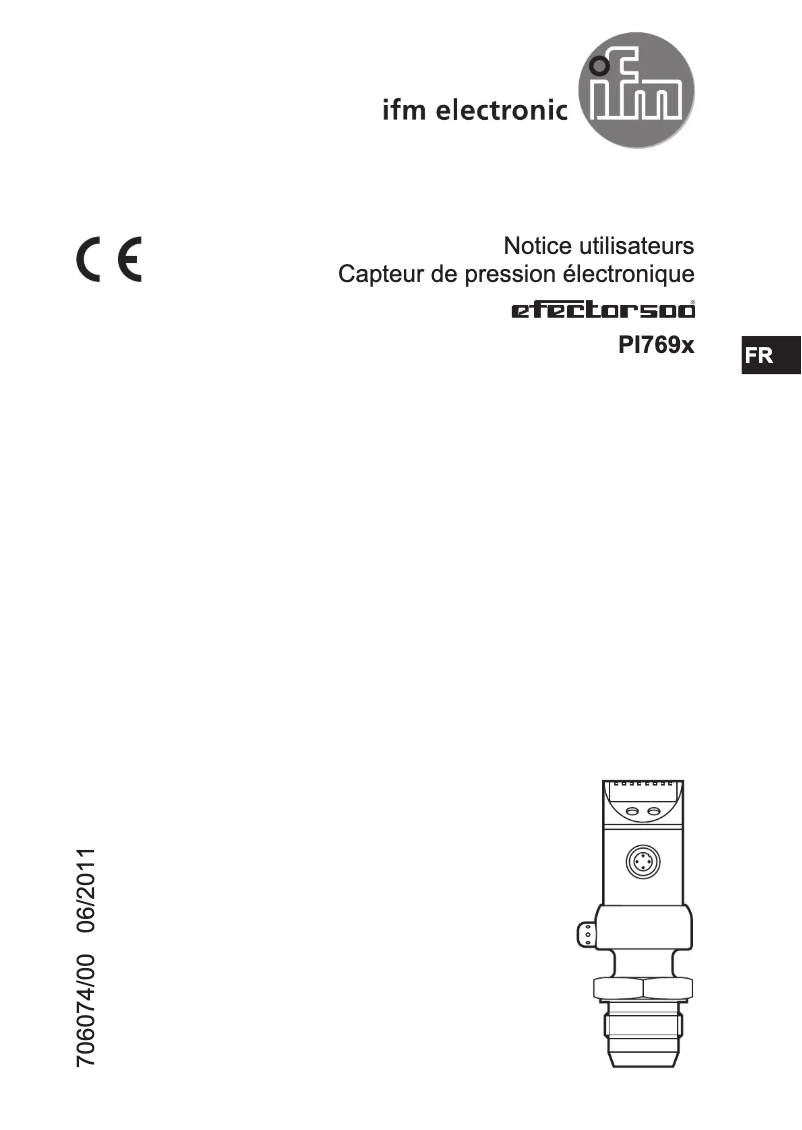 Page 1 de la notice Manuel utilisateur IFM PI7696