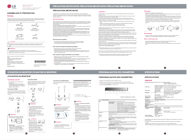 Page 1 of the manual User Manual LG 23MB35PM
