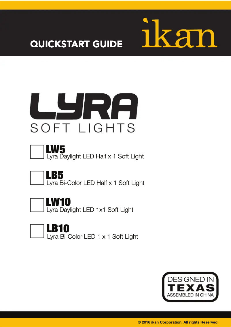 Image de la première page du manuel de l'appareil Lyra