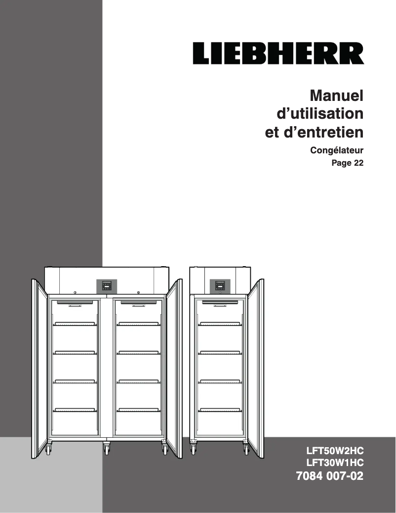 Image de la première page du manuel de l'appareil LFT30W1HC