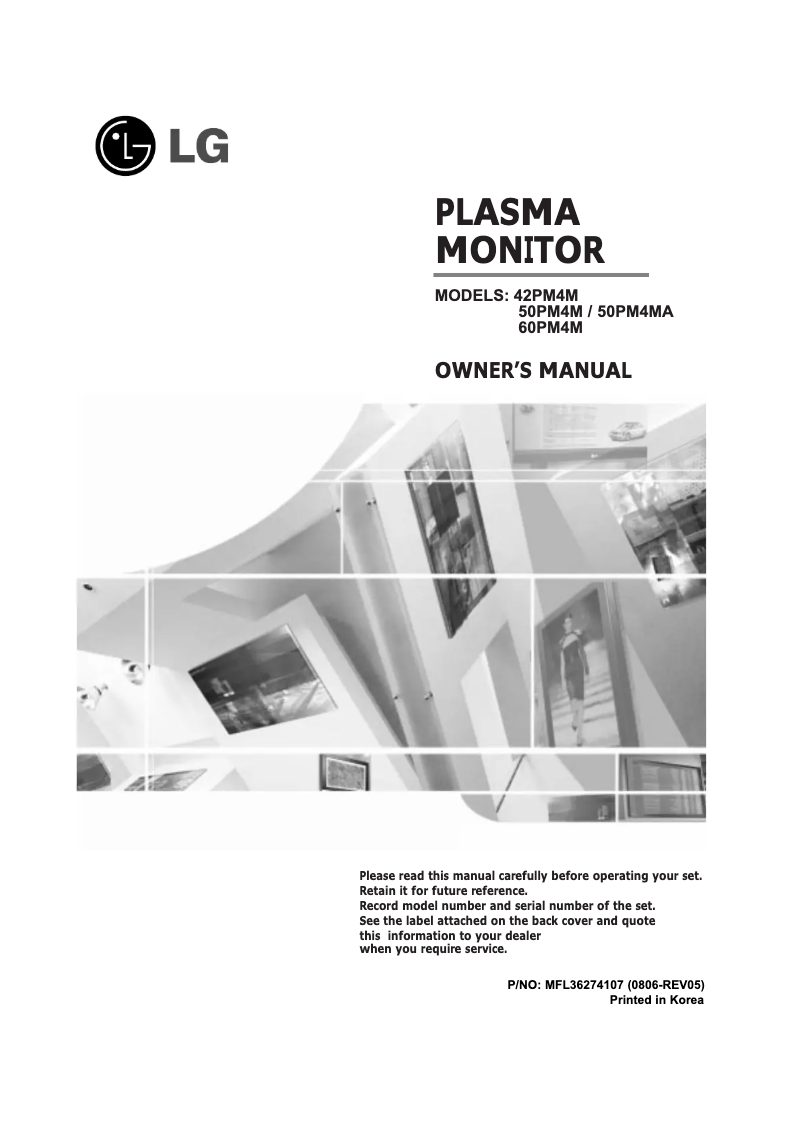Página 1 del manual Manual de usuario LG 50PM4MA