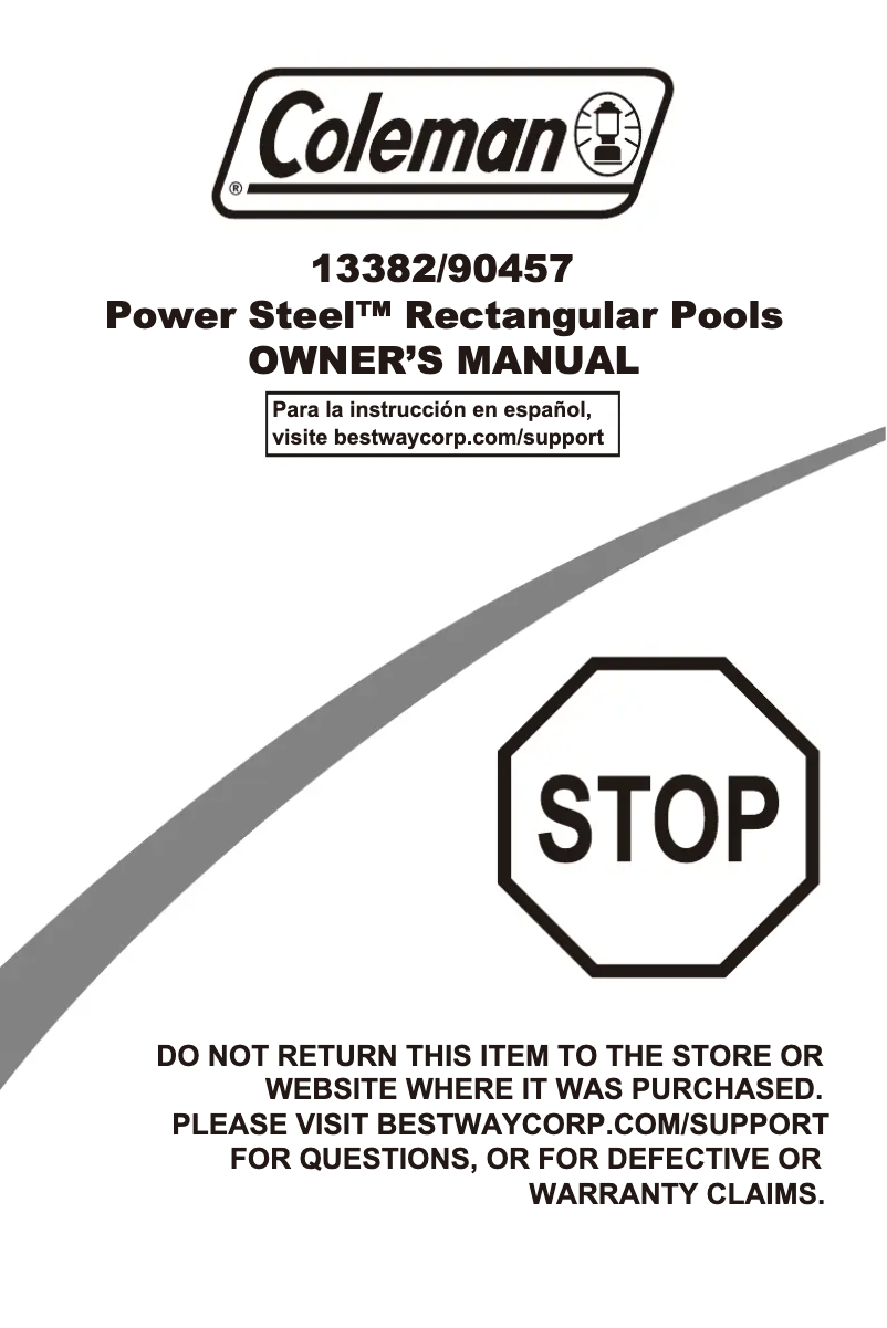 Page 1 de la notice Manuel utilisateur Bestway Coleman 13382