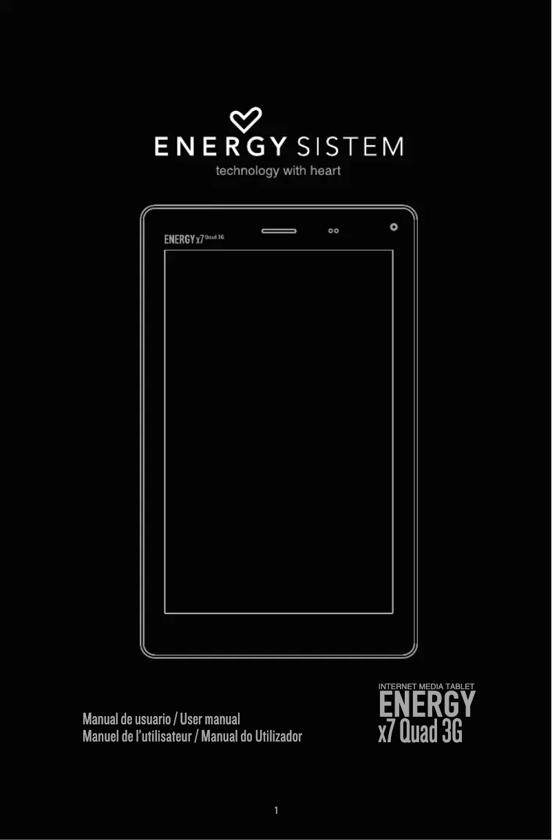 Page 1 de la notice Manuel utilisateur Energy Sistem X7 QUAD 3G