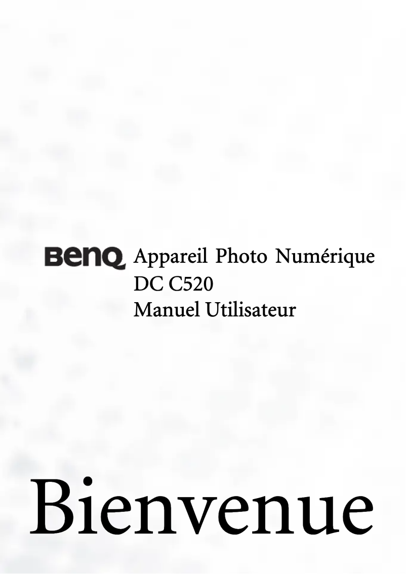Page n°1 - Manuel utilisateur BenQ DC C520