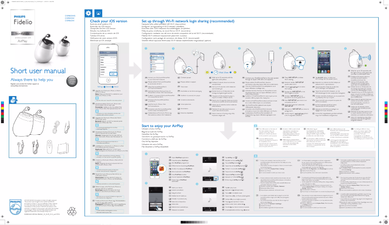 Page n°1 - Guide de démarrage rapide Philips Fidelio DS9830W