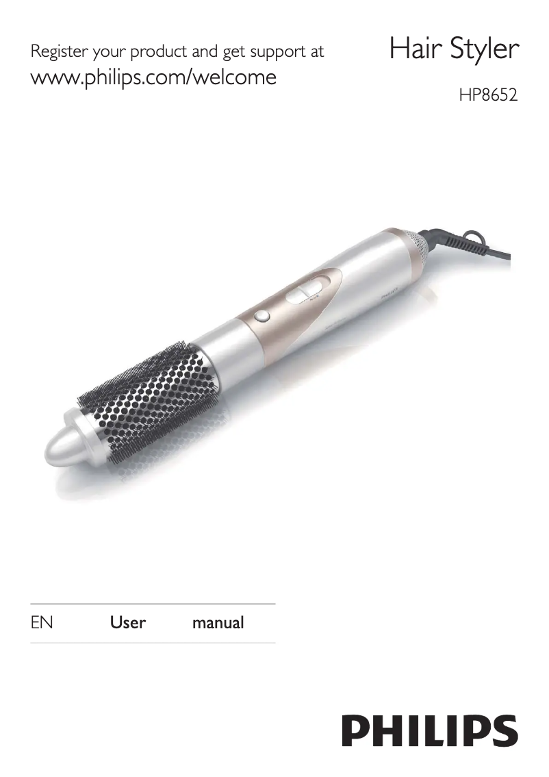 Page n°1 - Manuel utilisateur Philips Airstyler HP8652
