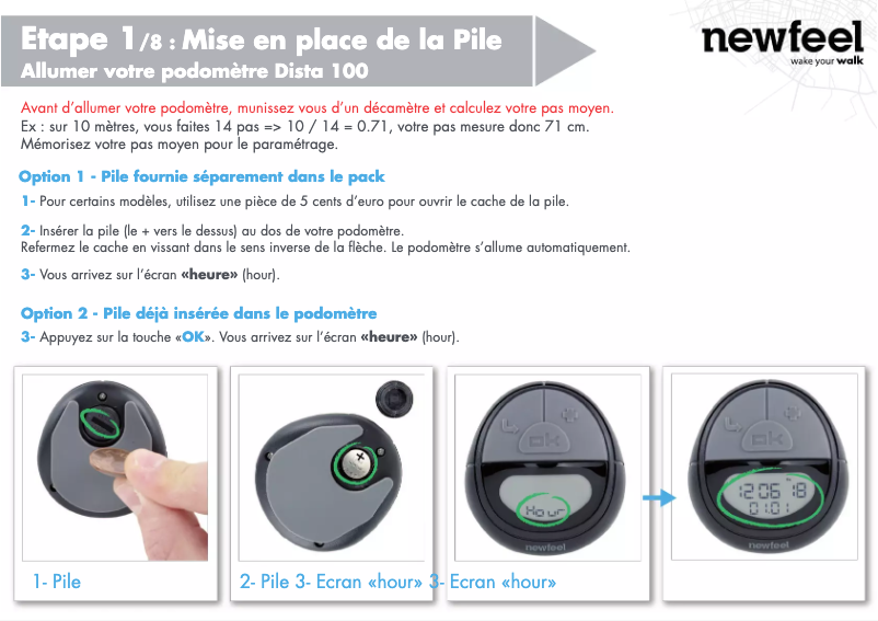 Page n°1 - Manuel utilisateur Newfeel Dista 100
