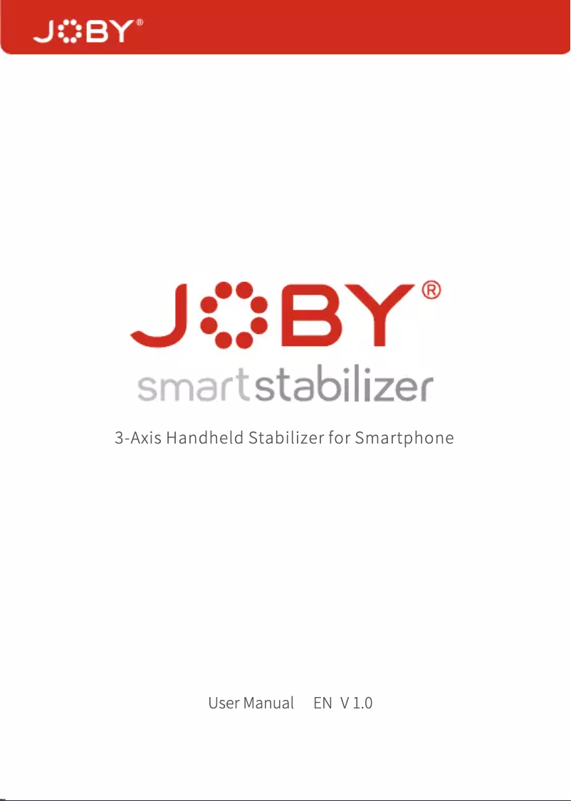 Page 1 de la notice Manuel utilisateur Joby Smart Stabilizer