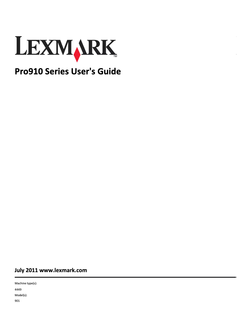 Image de la première page du manuel de l'appareil PRO 915