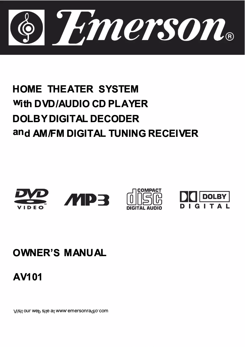 Page 1 de la notice Manuel utilisateur Emerson AV101
