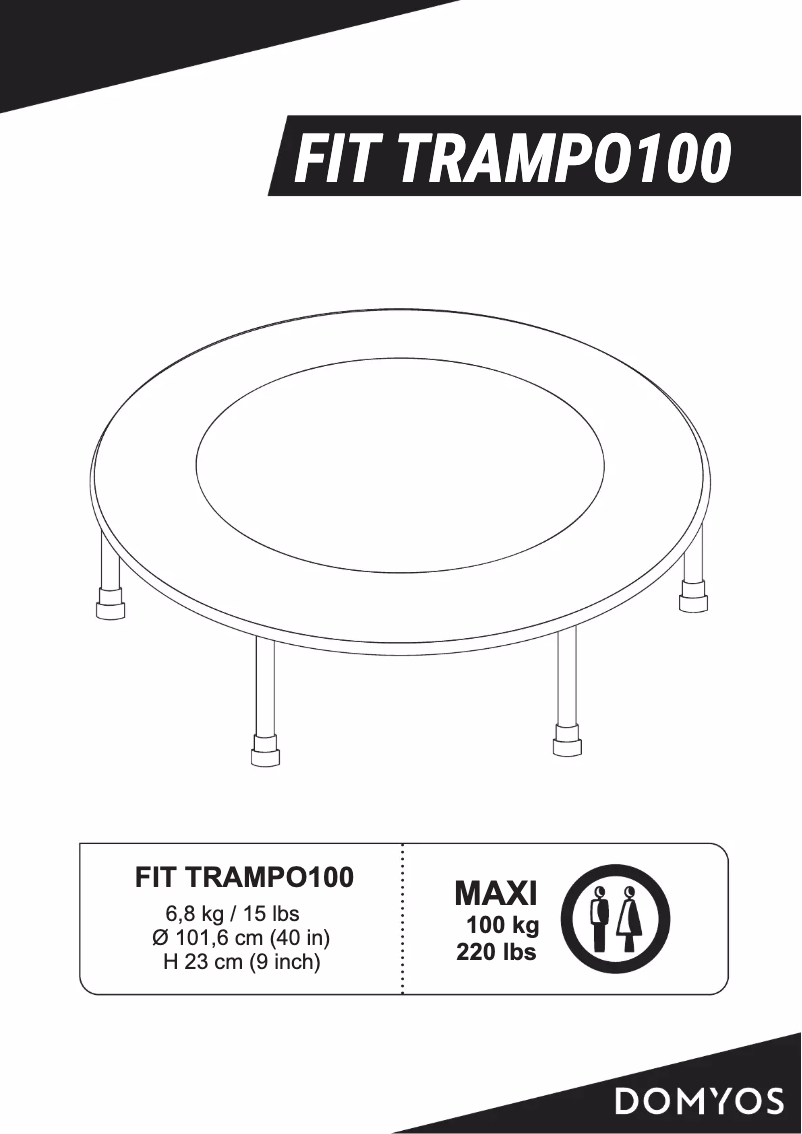 Image de la première page du manuel de l'appareil Fit Trampo 100