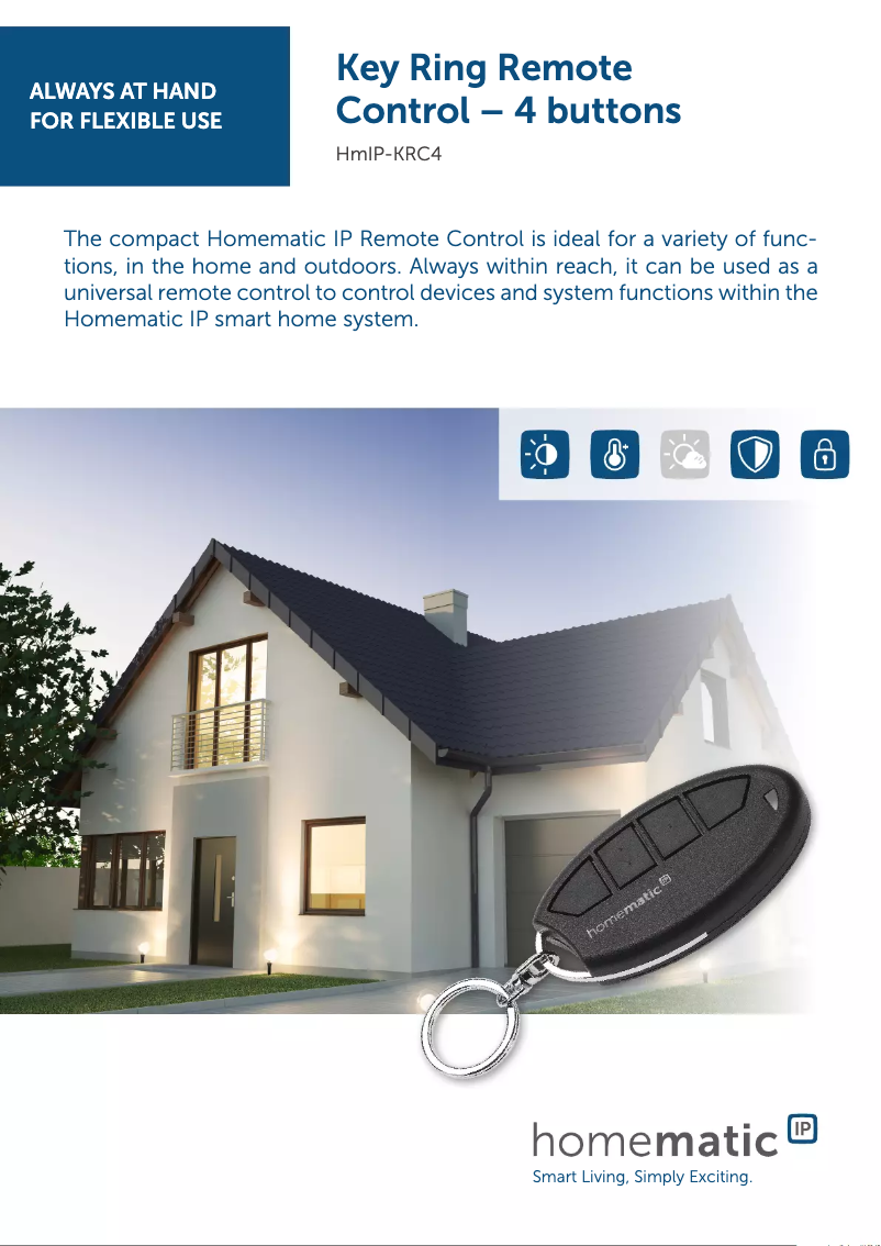 Page 1 of the manual Technical Sheet Homematic IP HmIP-KRC4