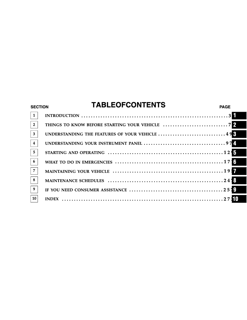 Page 1 de la notice Manuel utilisateur Chrysler Crossfire (2005)