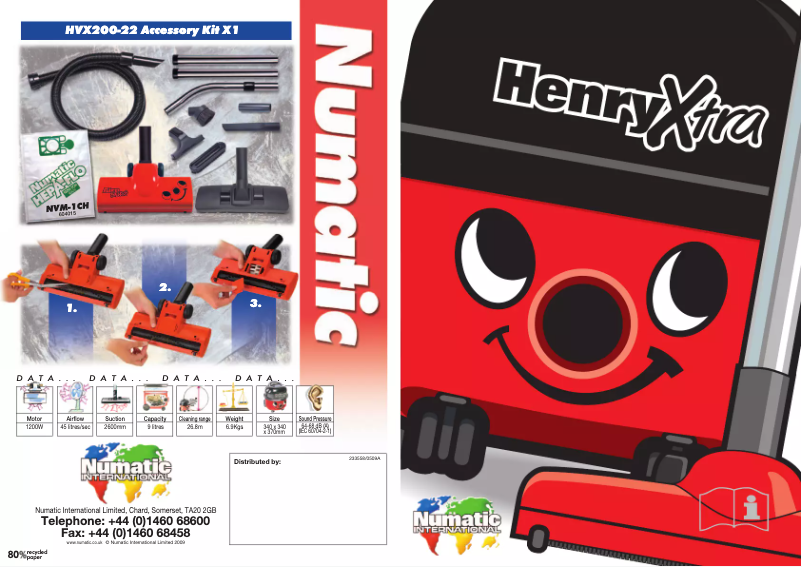 Page n°1 - Manuel utilisateur Numatic HVX-200-22