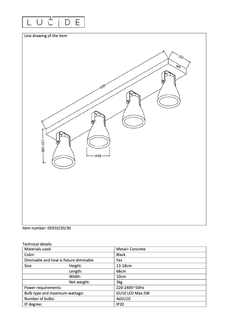 Image de la première page du manuel de l'appareil Concri 05910/20/30