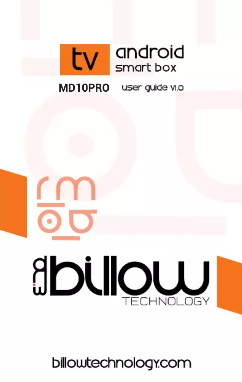 Page n°1 - Manuel utilisateur Billow MD10PRO