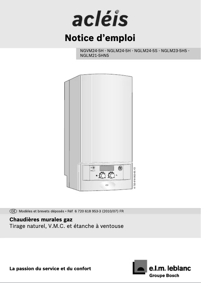 Image de la première page du manuel de l'appareil Acléis NGLM21-5HN5