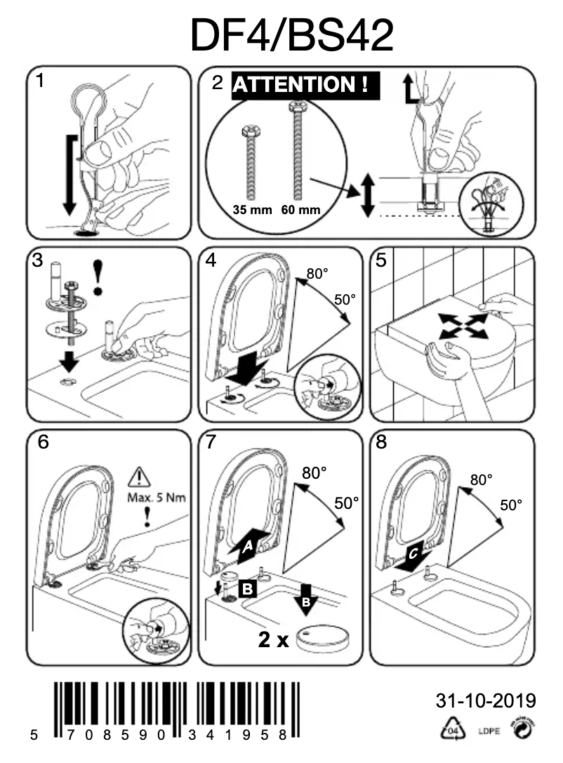 Page 1 de la notice Manuel utilisateur Pressalit Sway D2
