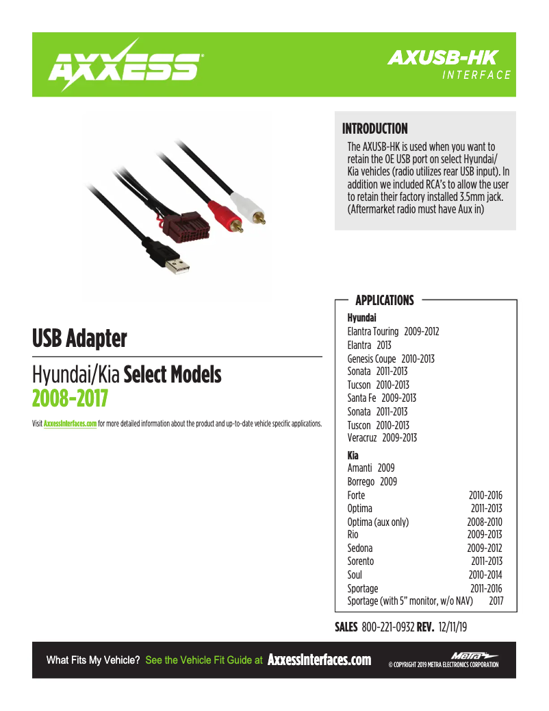 Página 1 del manual Ficha técnica AXESS AXUSB-HK