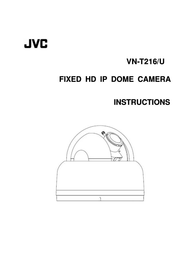 Page n°1 - Manuel utilisateur JVC VN-T216U