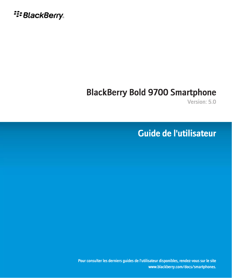 Page 1 of the manual User Manual BlackBerry Bold 9700