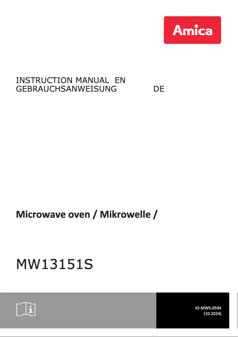 Page n°1 - Manuel utilisateur Amica MW 13151 S