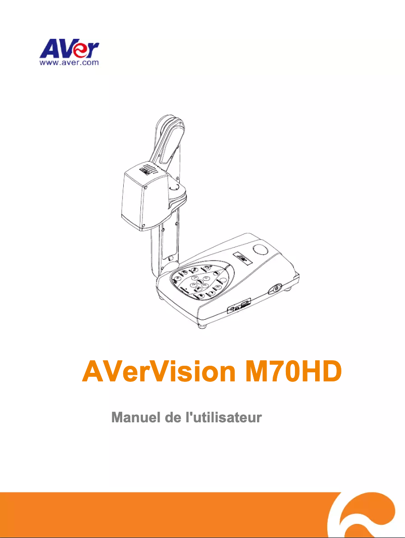 Image de la première page du manuel de l'appareil AverVision M70HD