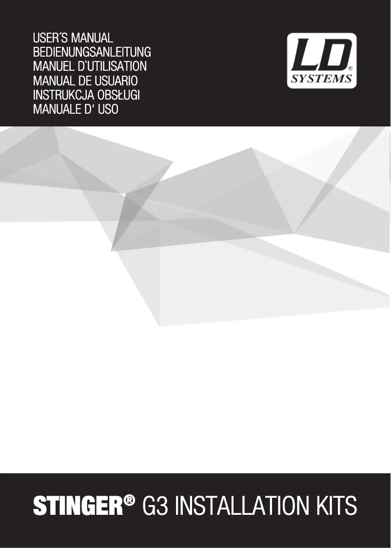Page n°1 - Manuel utilisateur LD Systems STINGER 8 G3 WMB