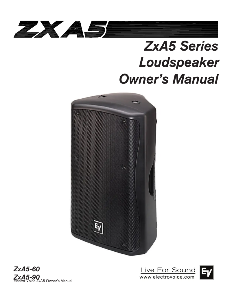 Image de la première page du manuel de l'appareil ZXA5-60