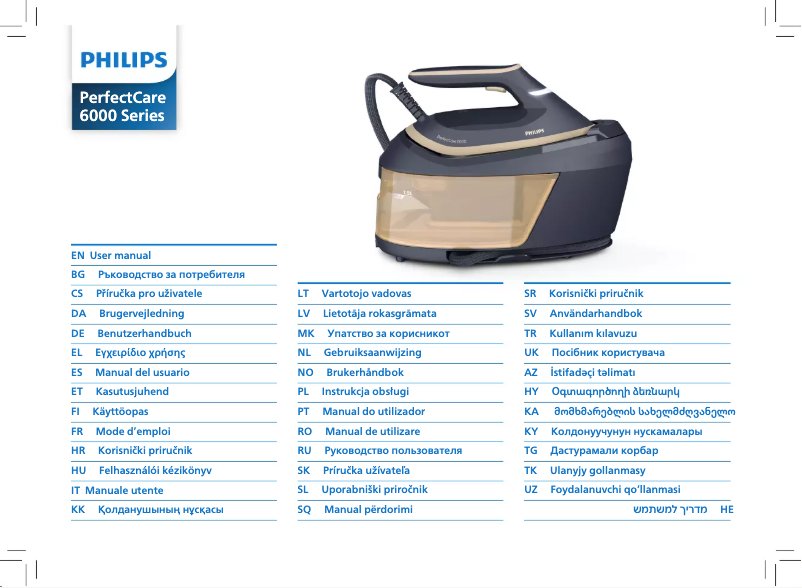 Page n°1 - Manuel utilisateur Philips PerfectCare 6000 Series PSG6024