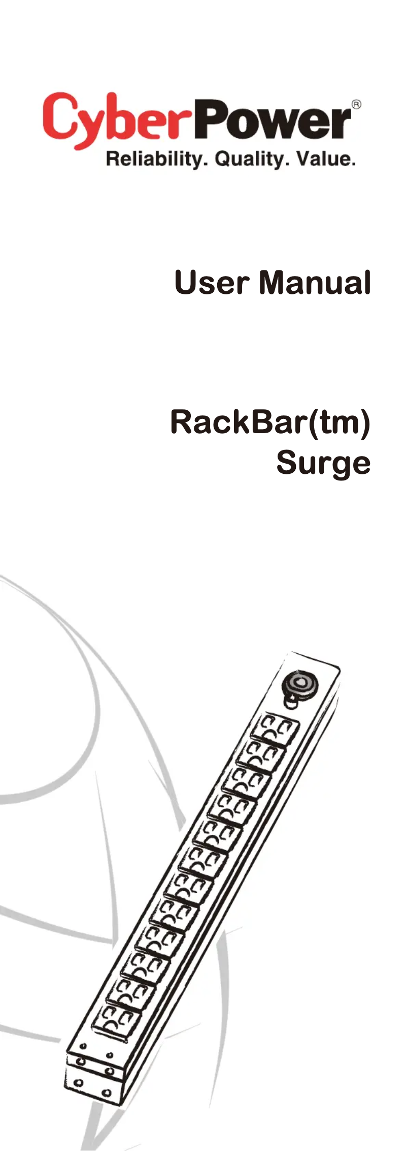 Image de la première page du manuel de l'appareil Rackbar RKBS20S2F8R