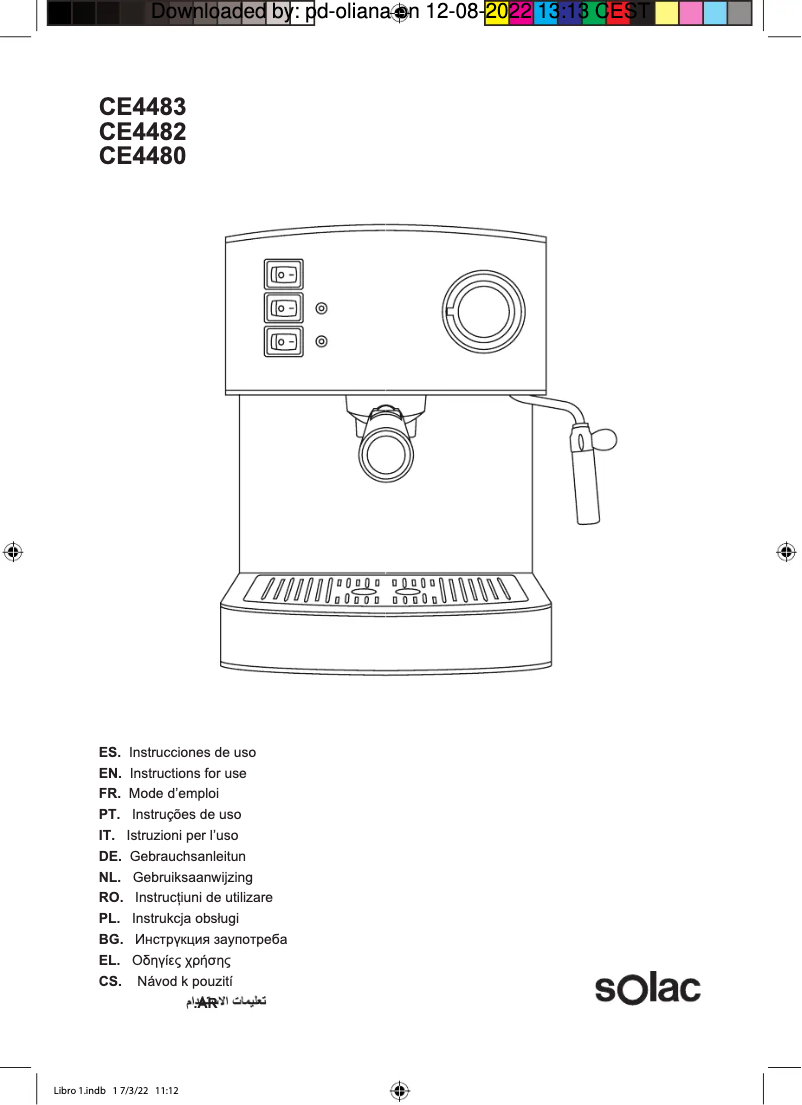 Page n°1 - Manuel utilisateur Solac Taste Classic M80 Inox CE4483