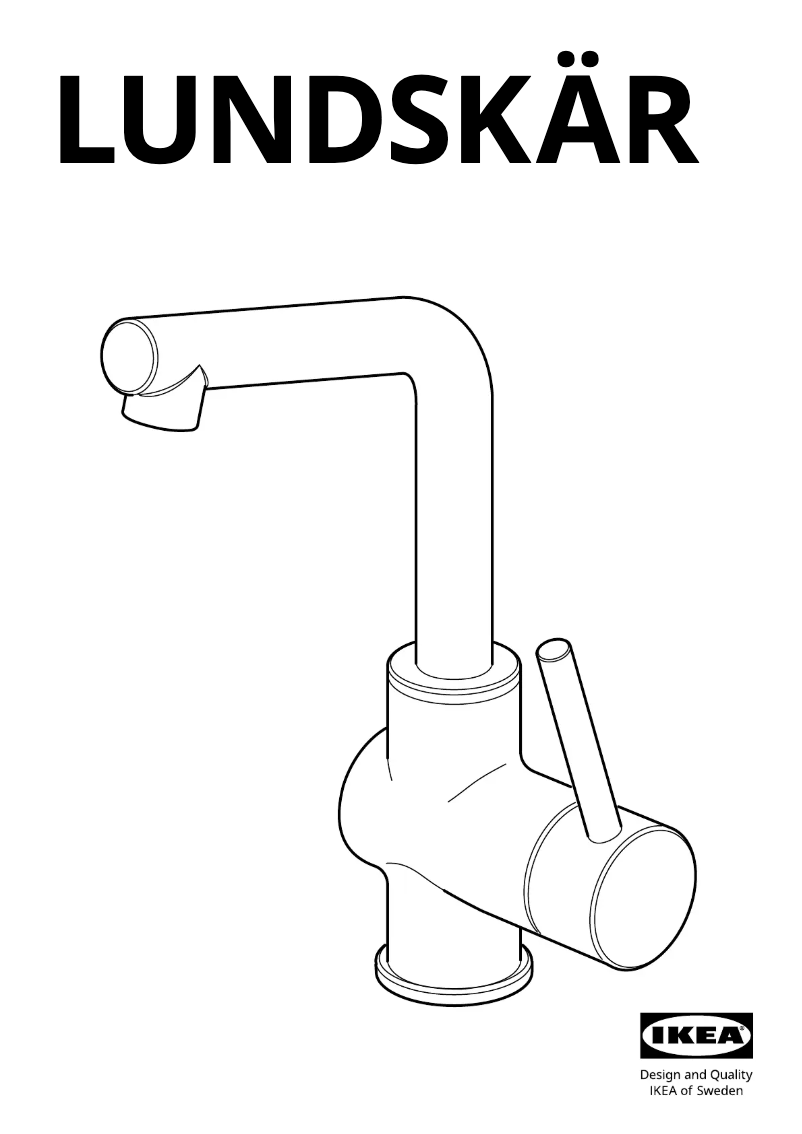 Page 1 de la notice Manuel utilisateur Ikea LUNDSKÄR 305.325.54