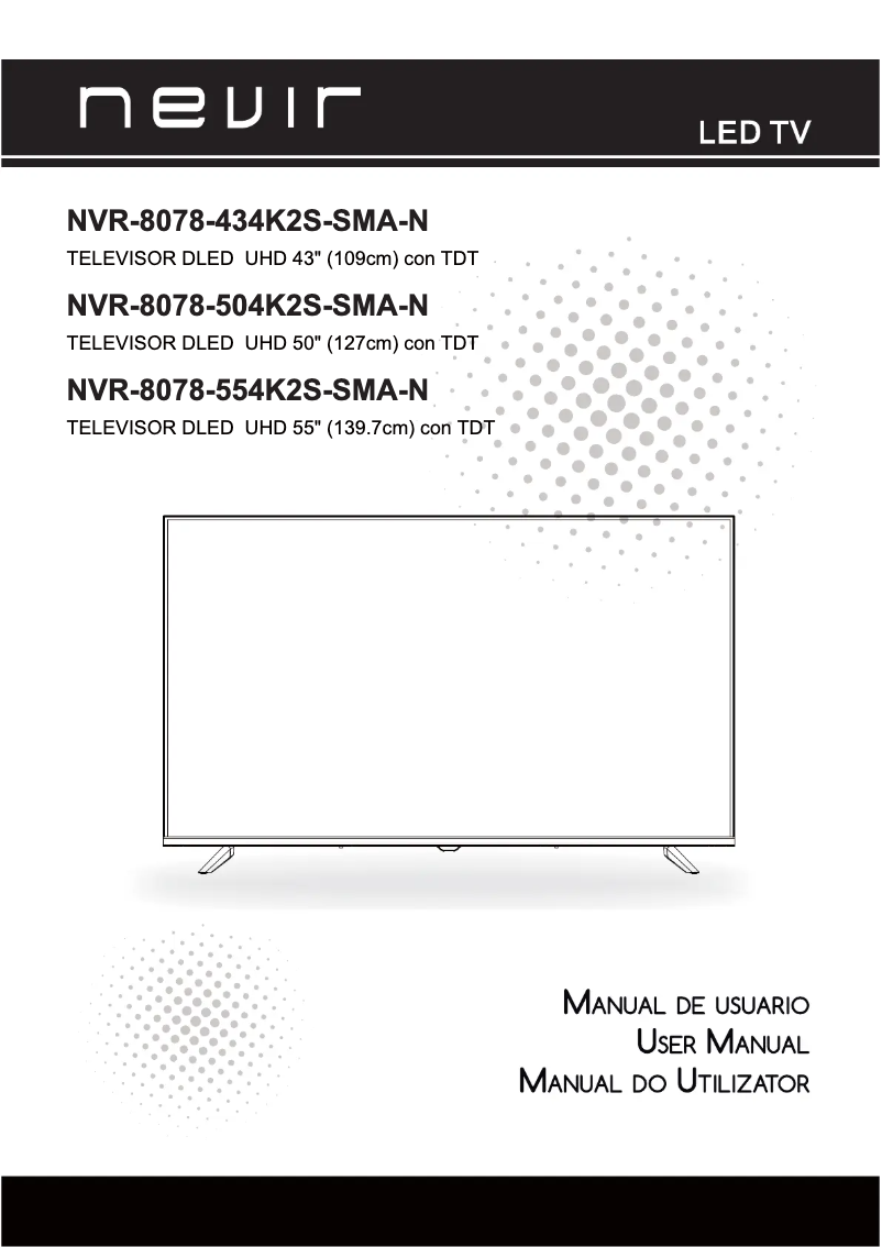 Page 1 de la notice Manuel utilisateur Nevir NVR-8078-504K2S-SMA-N
