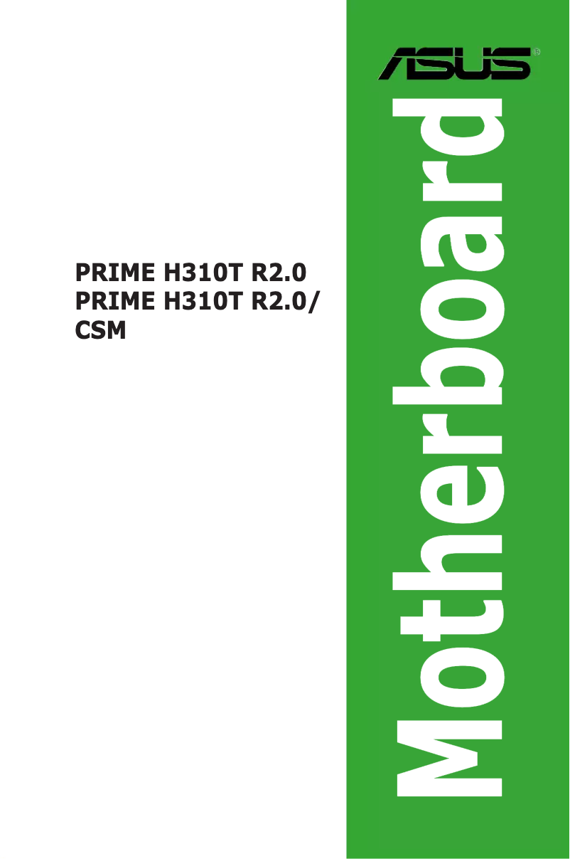 Image de la première page du manuel de l'appareil Prime H310T R2.0