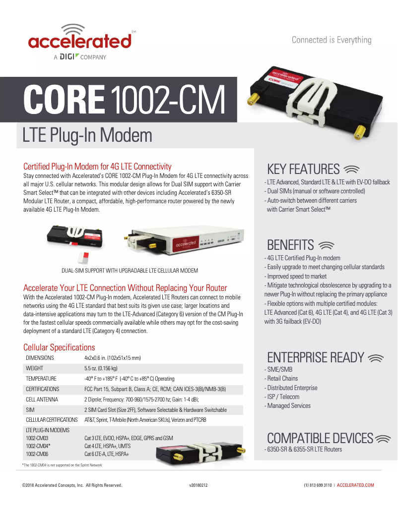 Page n°1 - Manuel utilisateur Digi ASB-1002-CM04-OUS