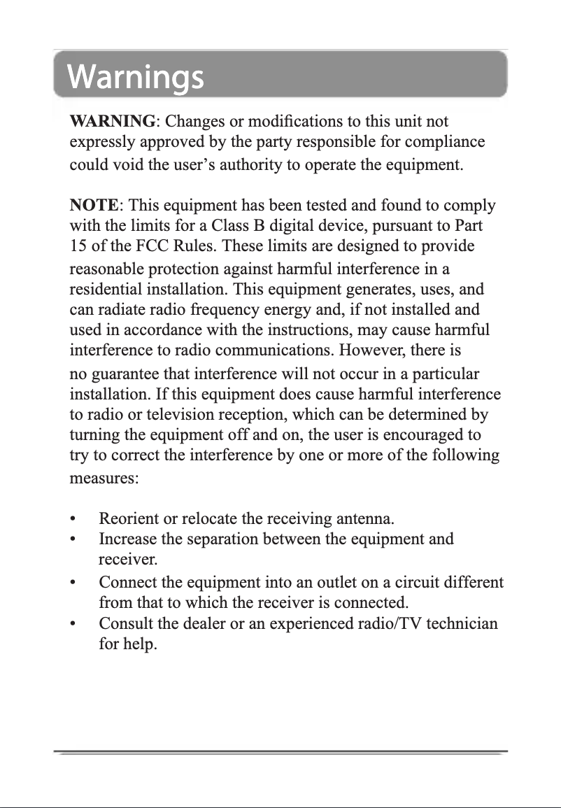 Page n°1 - Manuel utilisateur GPX MT852B