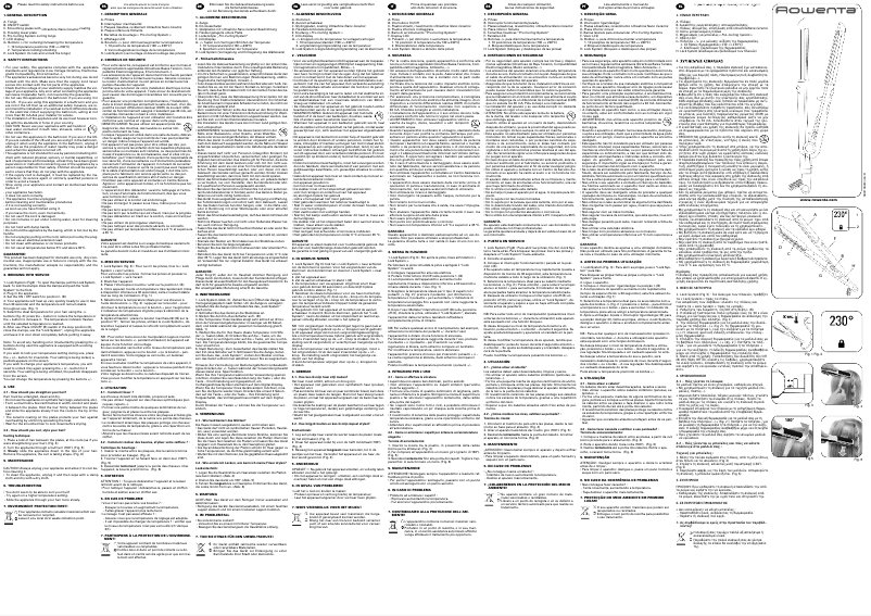 Page 1 de la notice Manuel utilisateur Rowenta Liss & Curl Pro SF6150