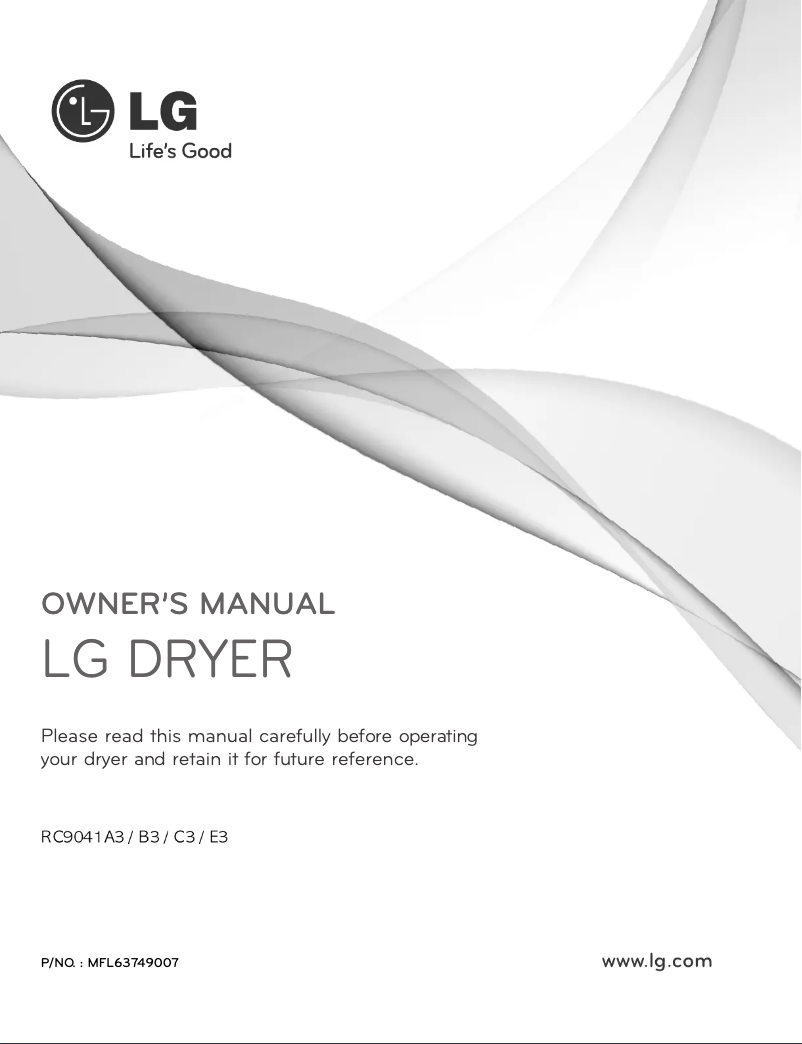 Página 1 del manual Manual de usuario LG RC9041C3