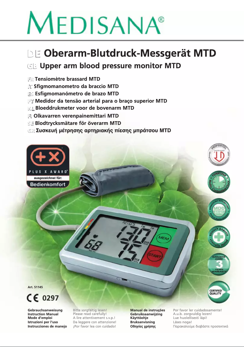 Página 1 del manual Manual de usuario Medisana MTD