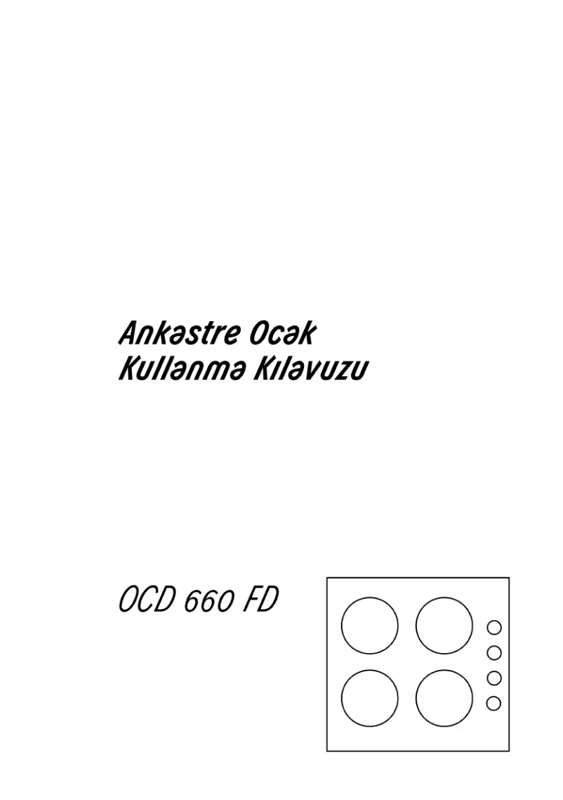 Page 1 de la notice Manuel utilisateur Arçelik OCD 660 FD