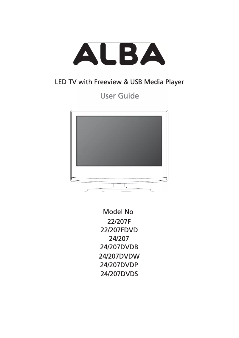Page 1 de la notice Manuel utilisateur Alba 24/207DVD